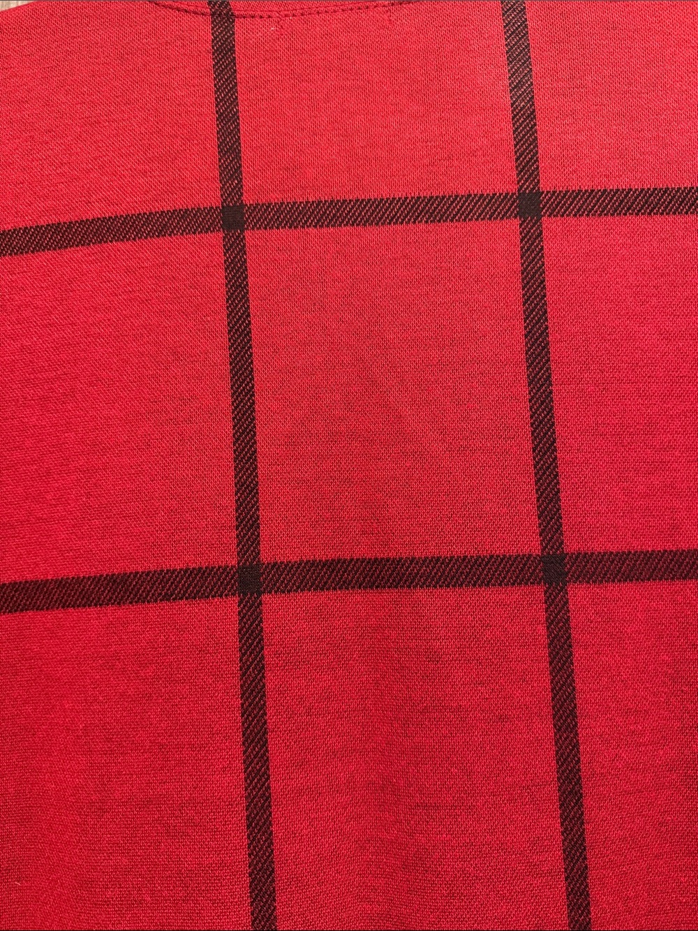 Red Windowpane Open-Front Cardigan - Picture 6 of 6